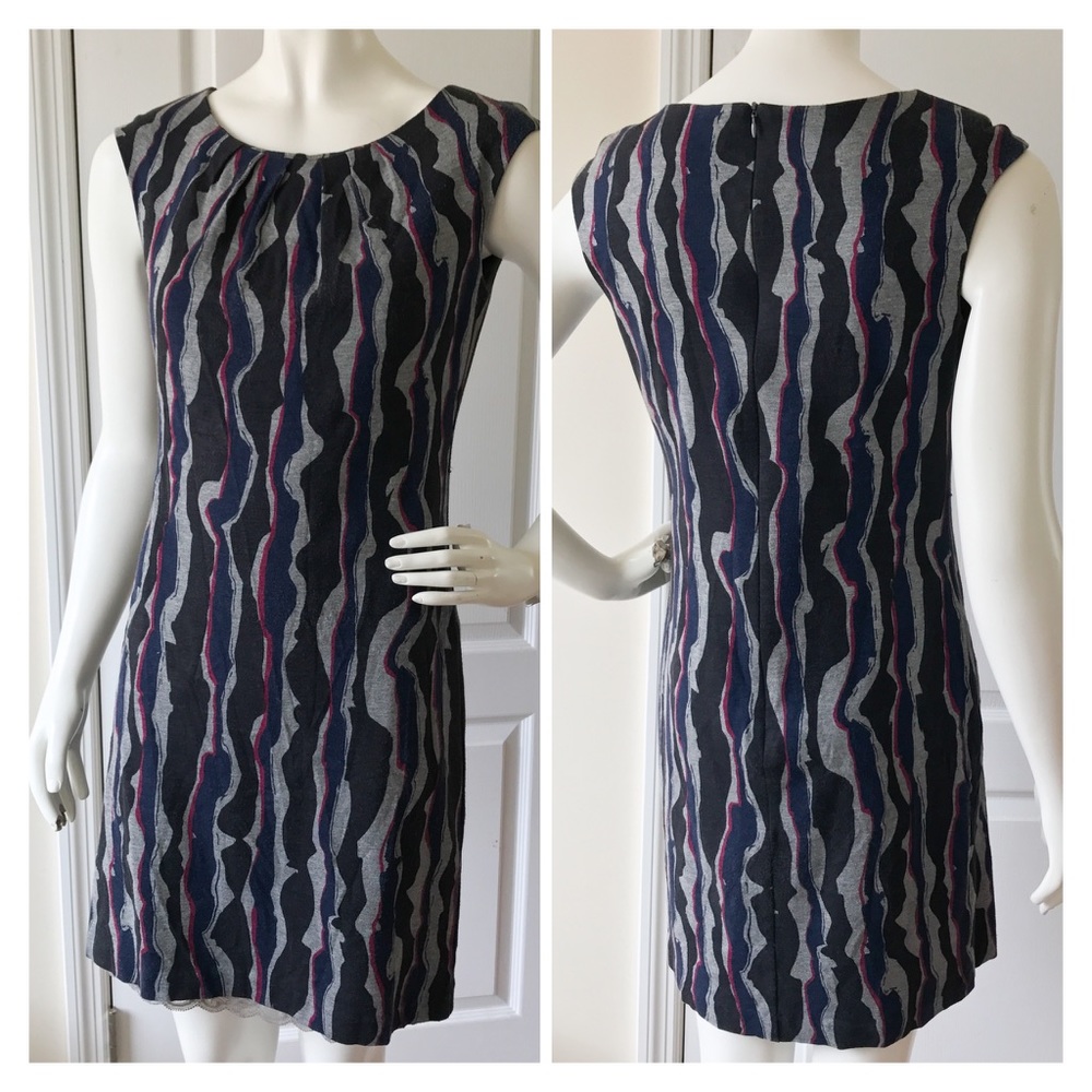 Trina Turk Vertical Stripe Sheath Dress 2 XS