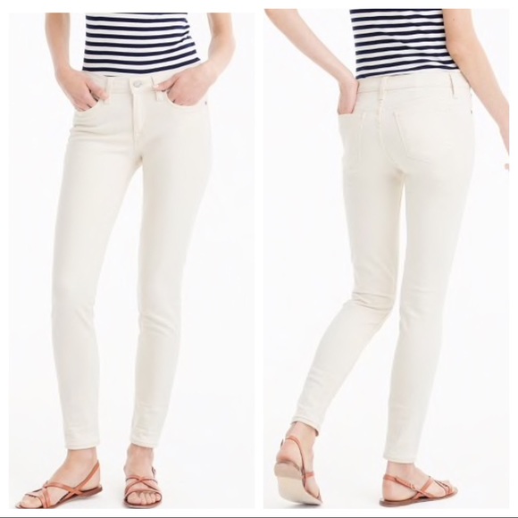 j crew white toothpick jeans