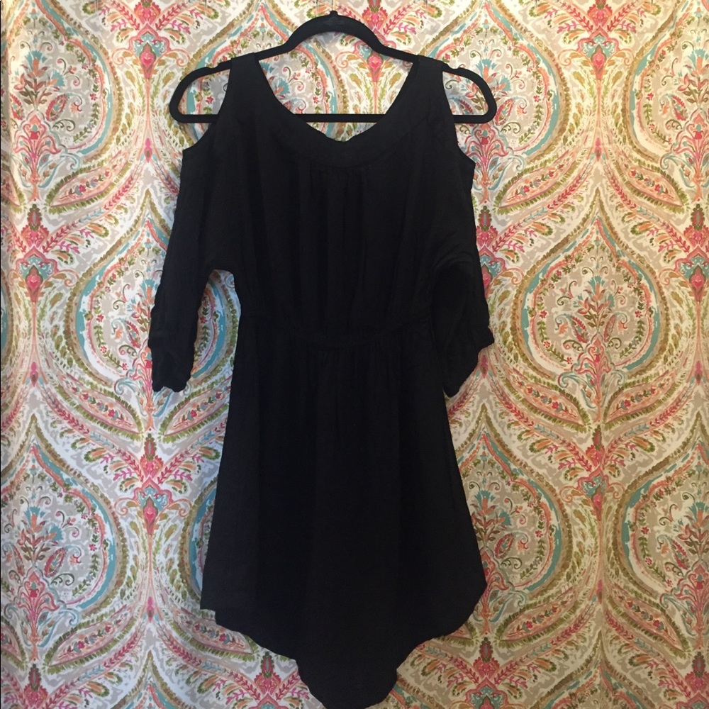 Black Cold Shoulder Dress/Tunic