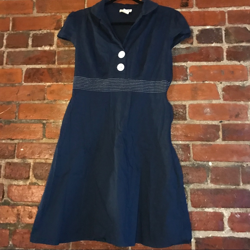 Nautical 1940s inspired navy blue dress, size L ⚓️