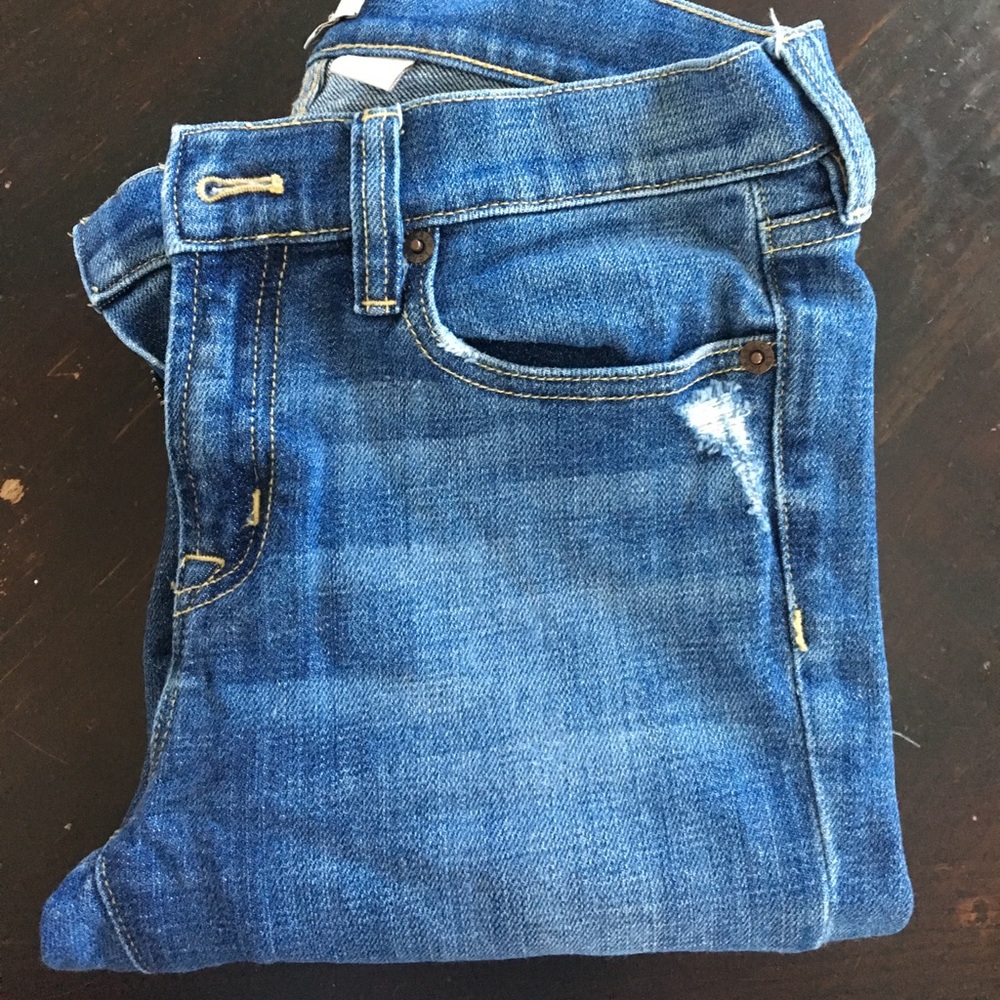 J.Crew distressed toothpick skinny jean