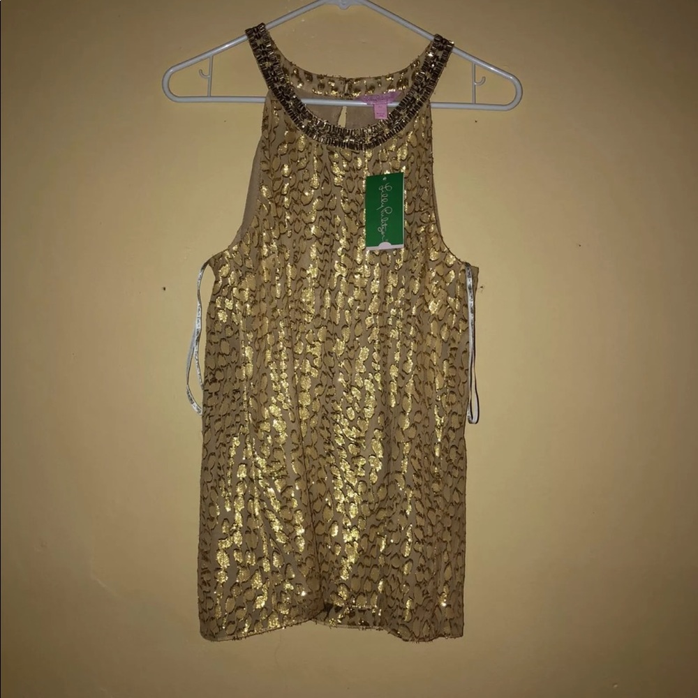 NWT Lilly Pulitzer gold top