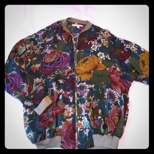 Floral bomber jacket