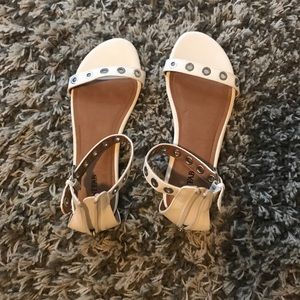 White sandals