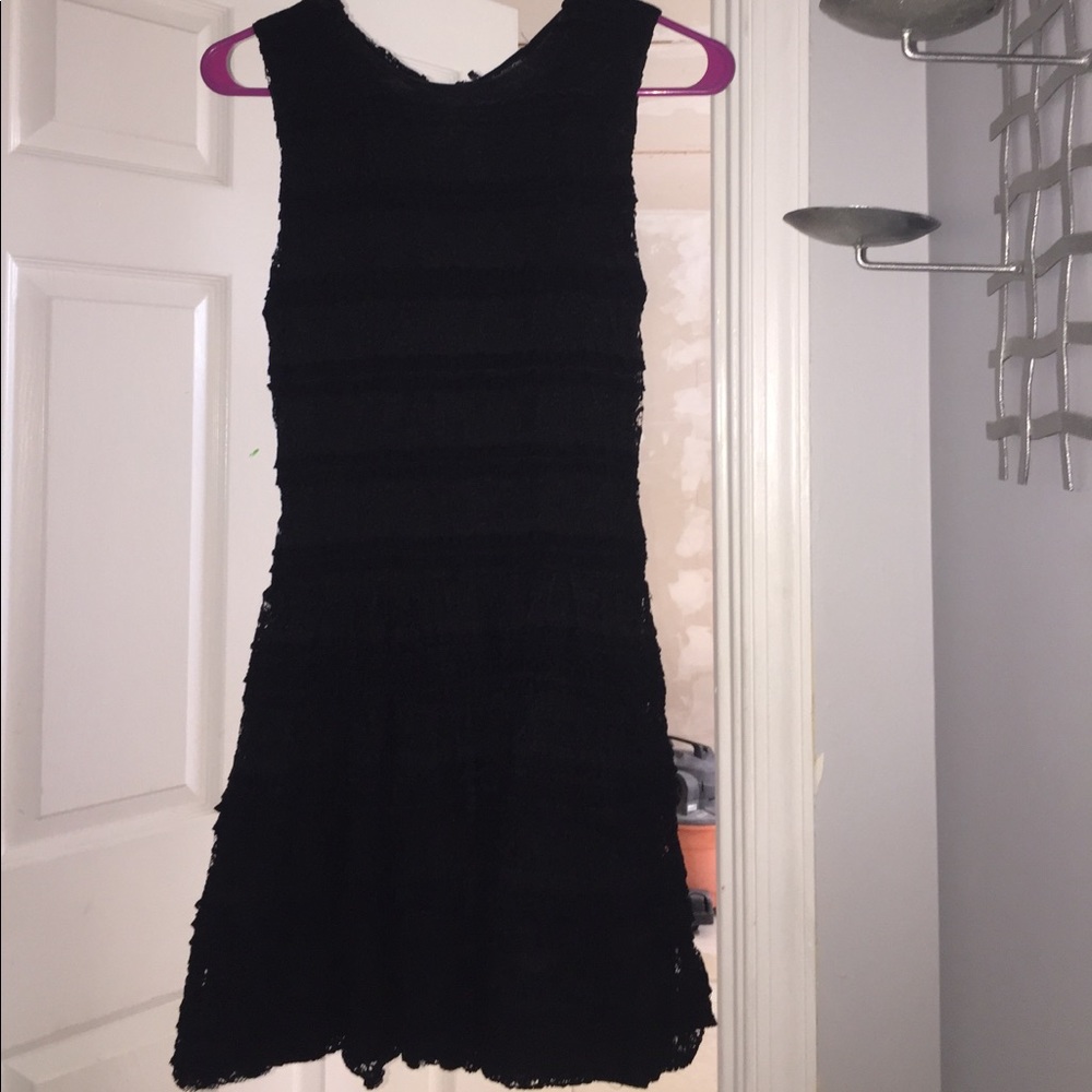 Black Lacey dress flare at bottom