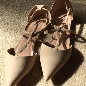 Pointed toe strappy flats