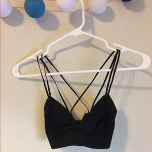 XS black bralette