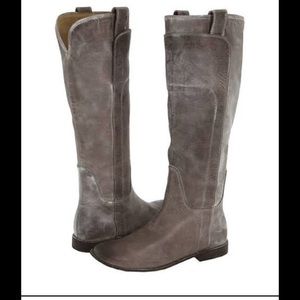 Frye Paige Riding Boots - Grey