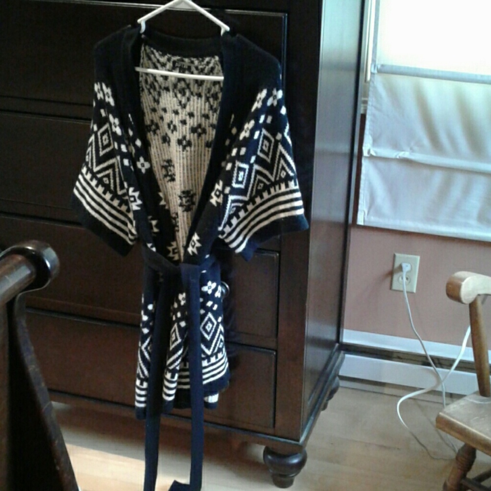 Wrap sweater with belt EUC offers welcome