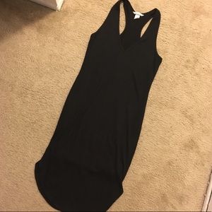 Black ribbed dress