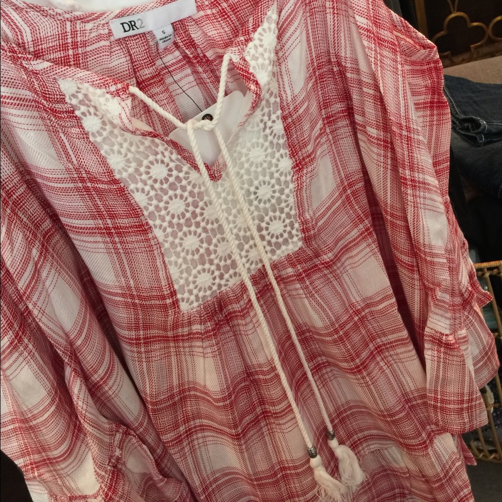 DR2 plaid blouse