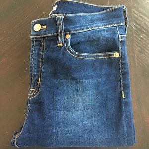J.Crew high waisted dark indigo toothpick jean