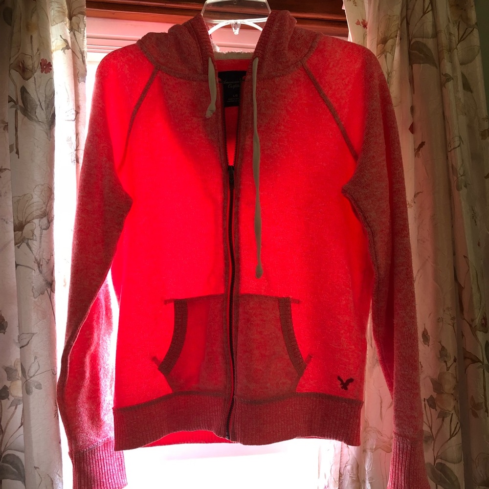 American eagle Pink zip up jacket