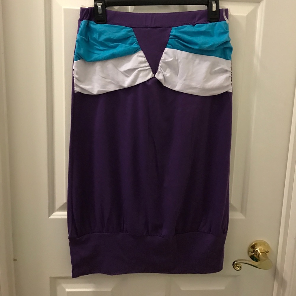 Purple Strapless Mini Dress
