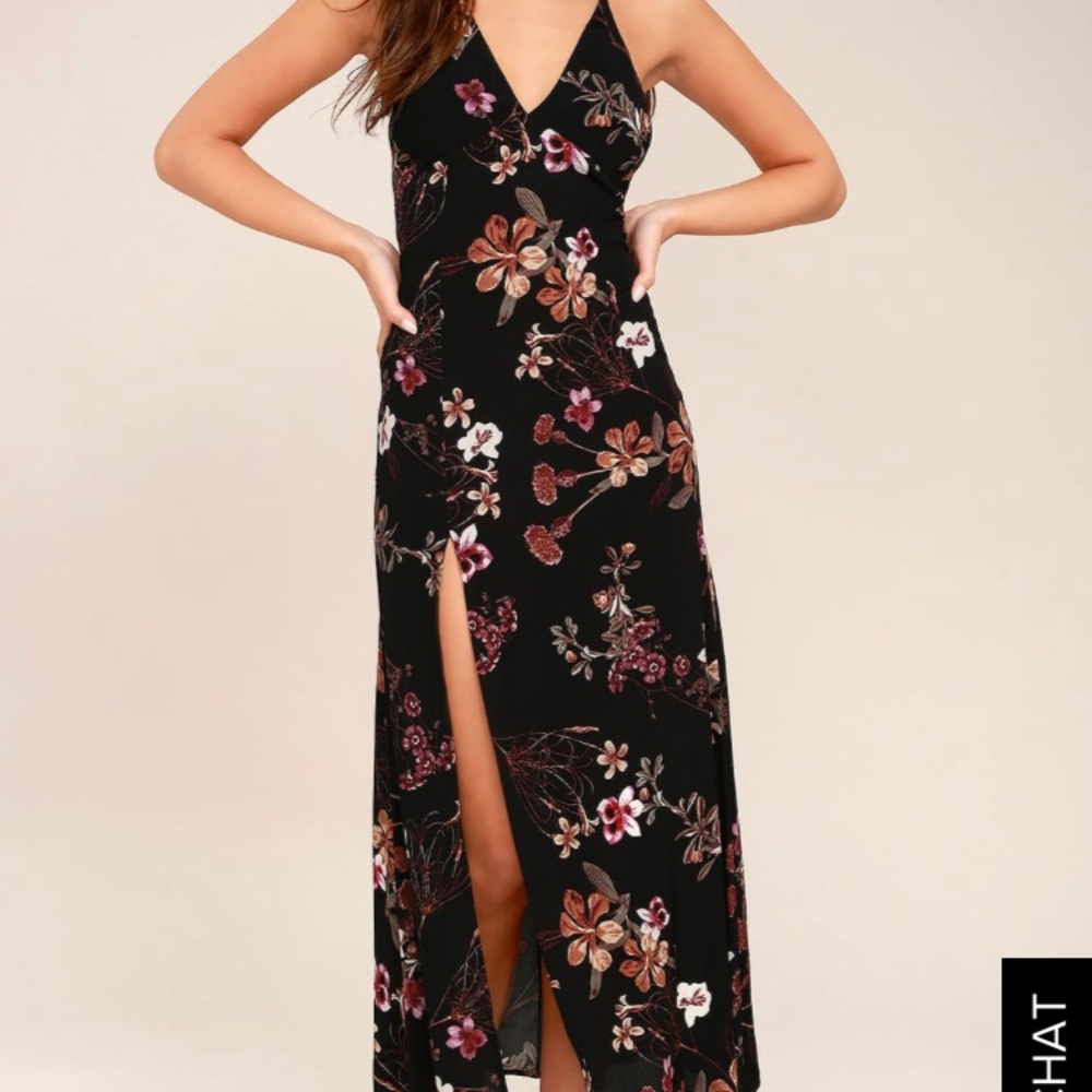 Black floral dress