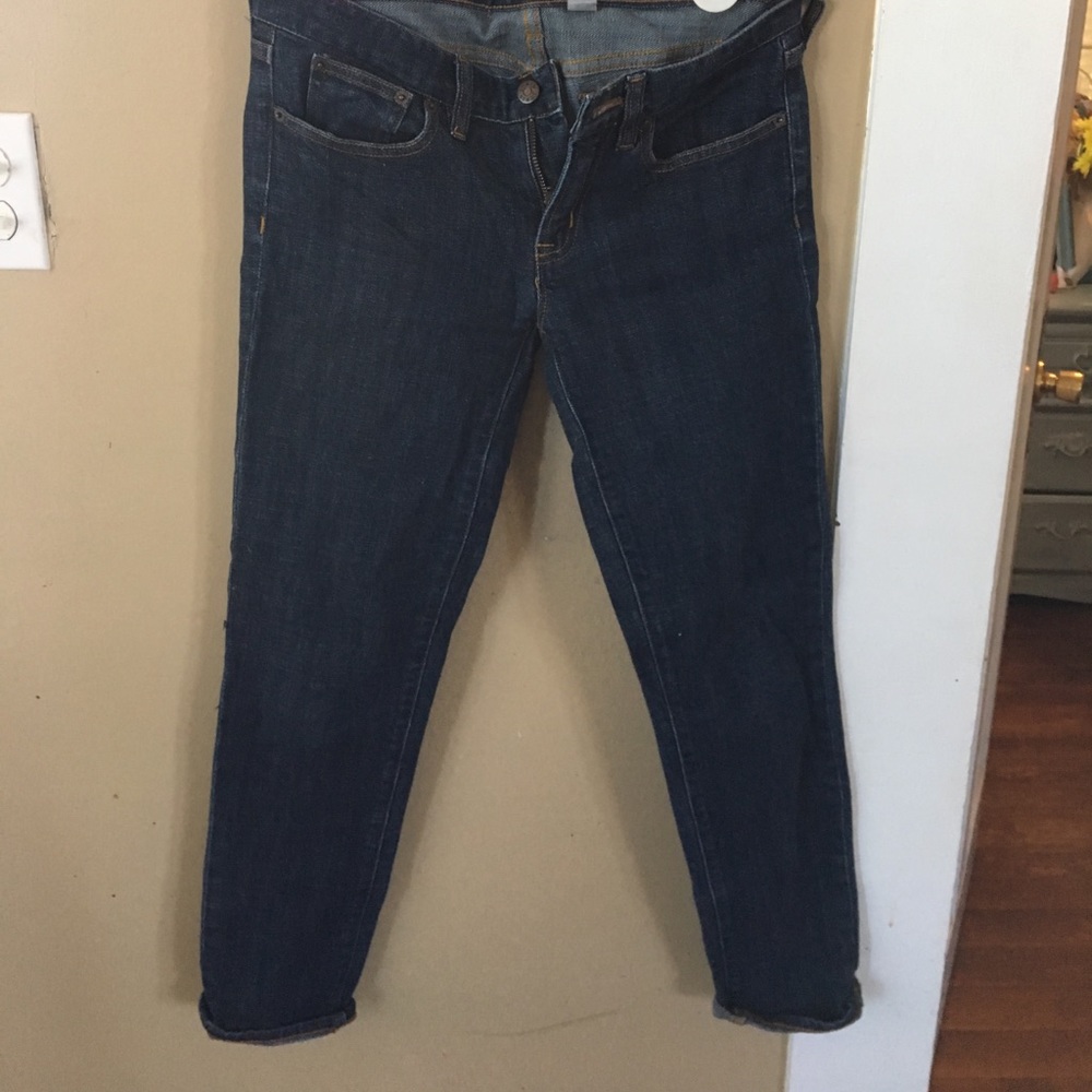 J.Crew dark wash skinny toothpick denim jean