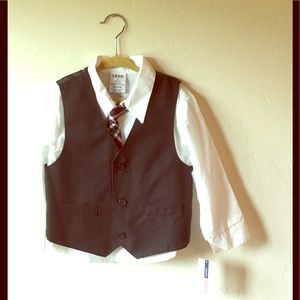 Boys suit vest and tie