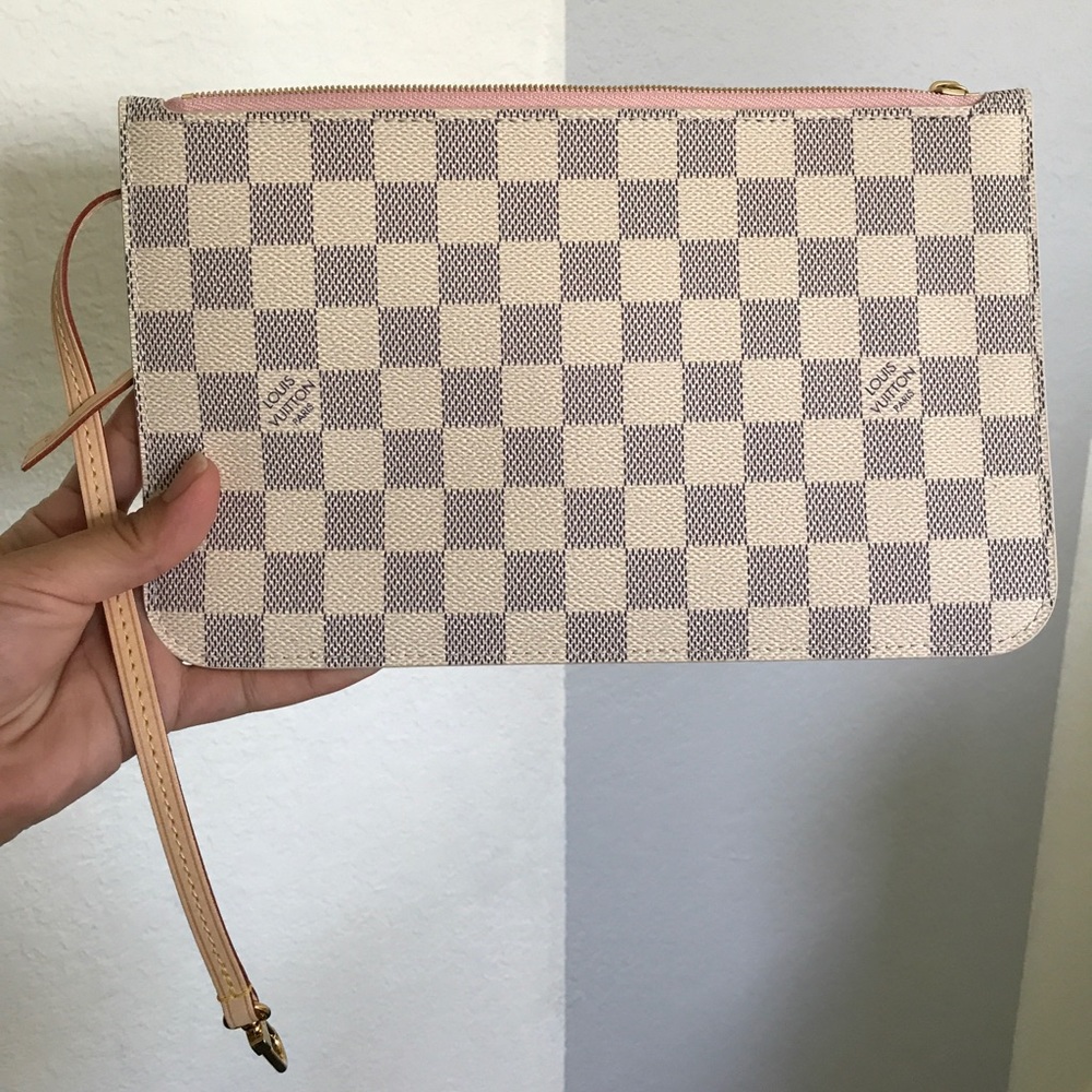 Authentic LOUIS VUITTON damiere azur pouch