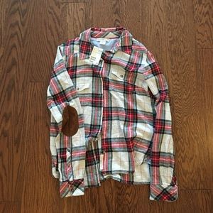NWT Flannel shirt with elbow pads