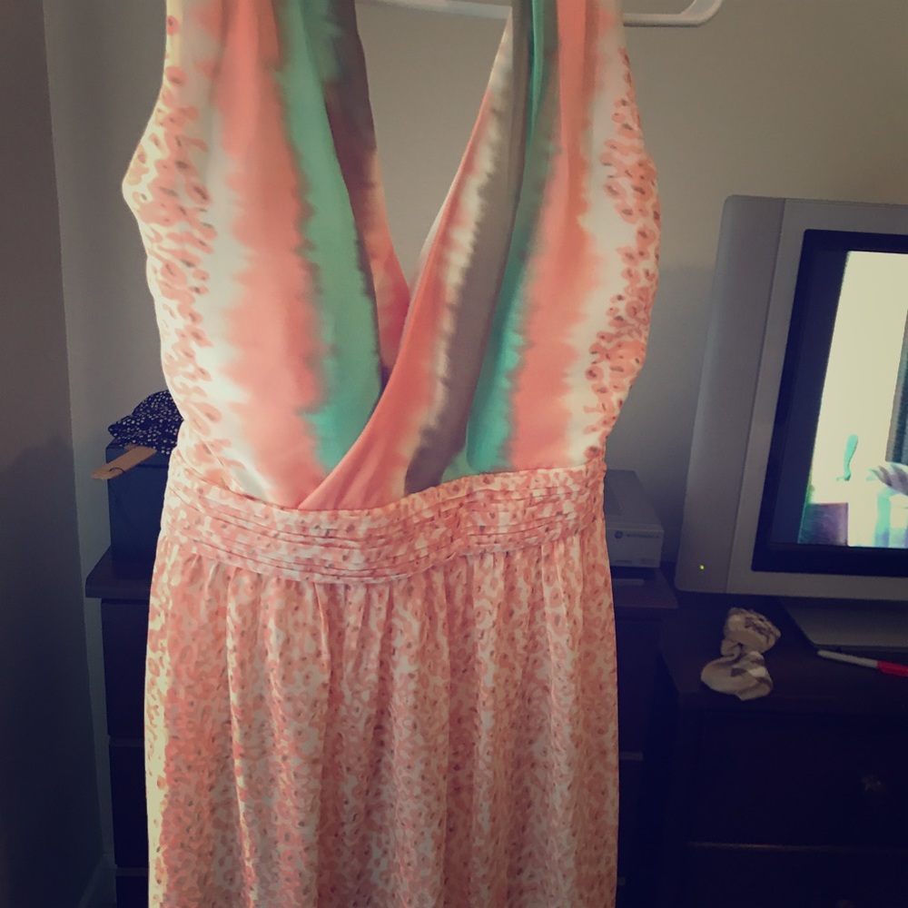 Brand new halter maxi dress.  Gorgeous colors.