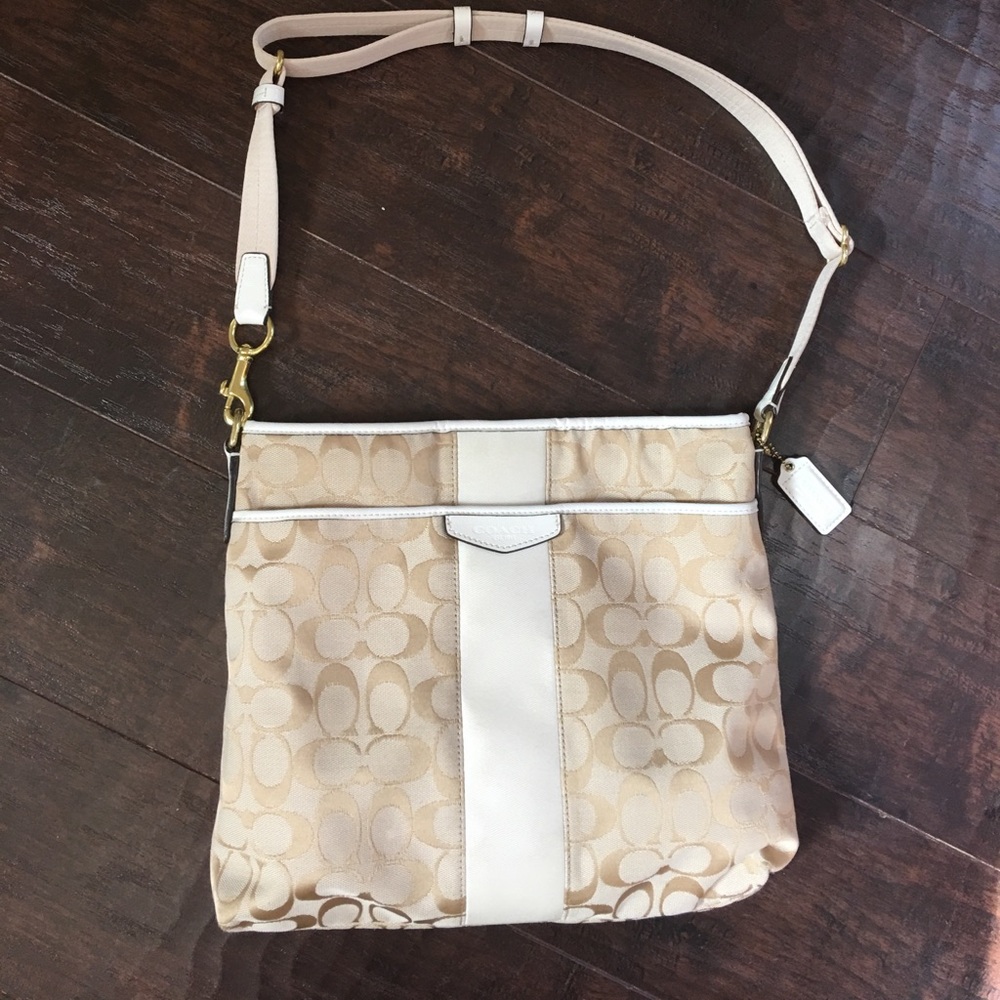 Original Coach beige and white purse