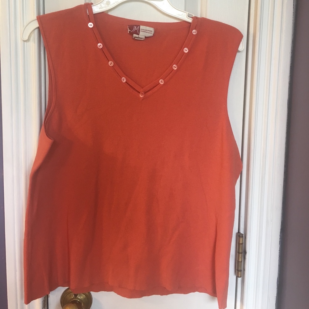 JM rust colored knit tank size L
