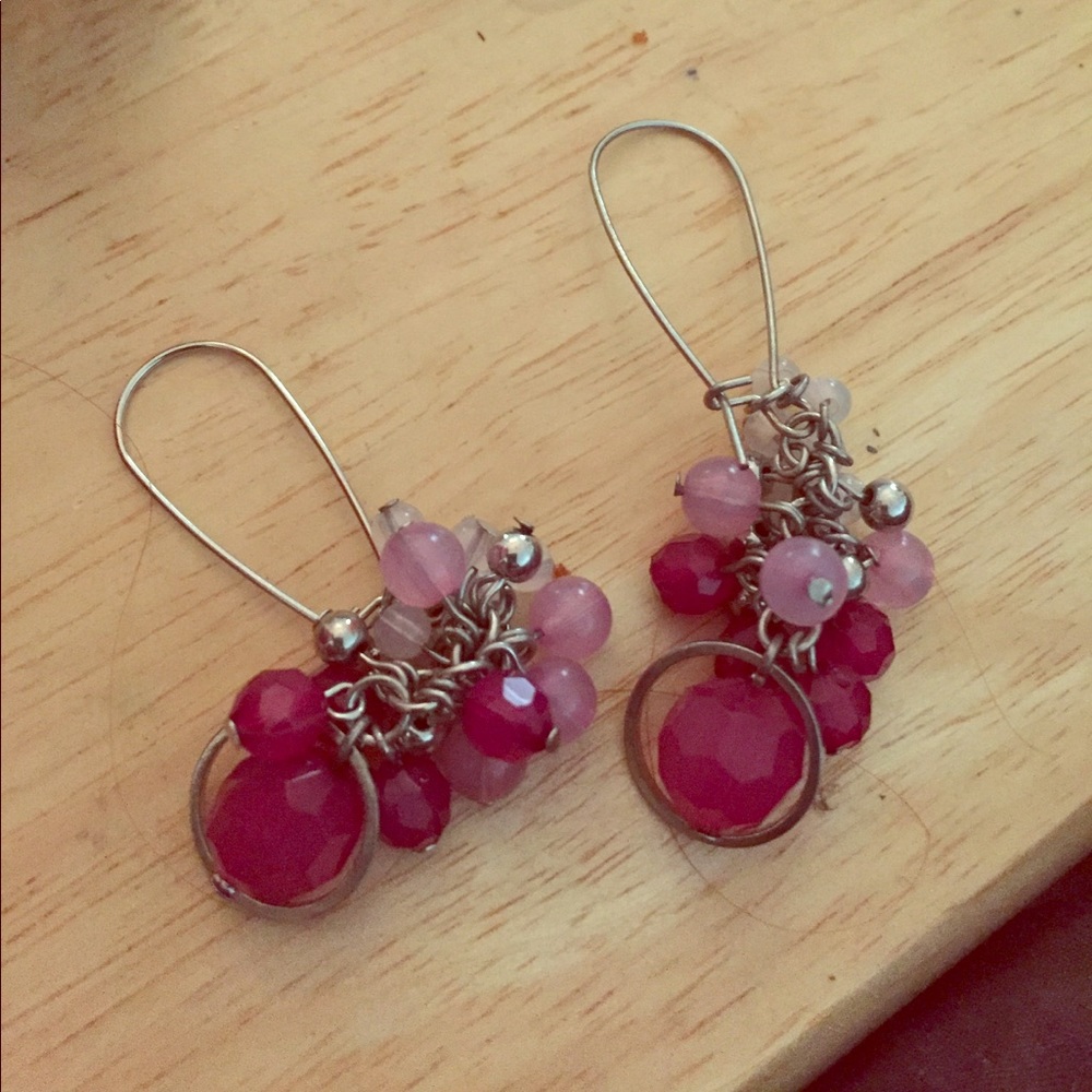 Beautiful pink and fuschia earrings