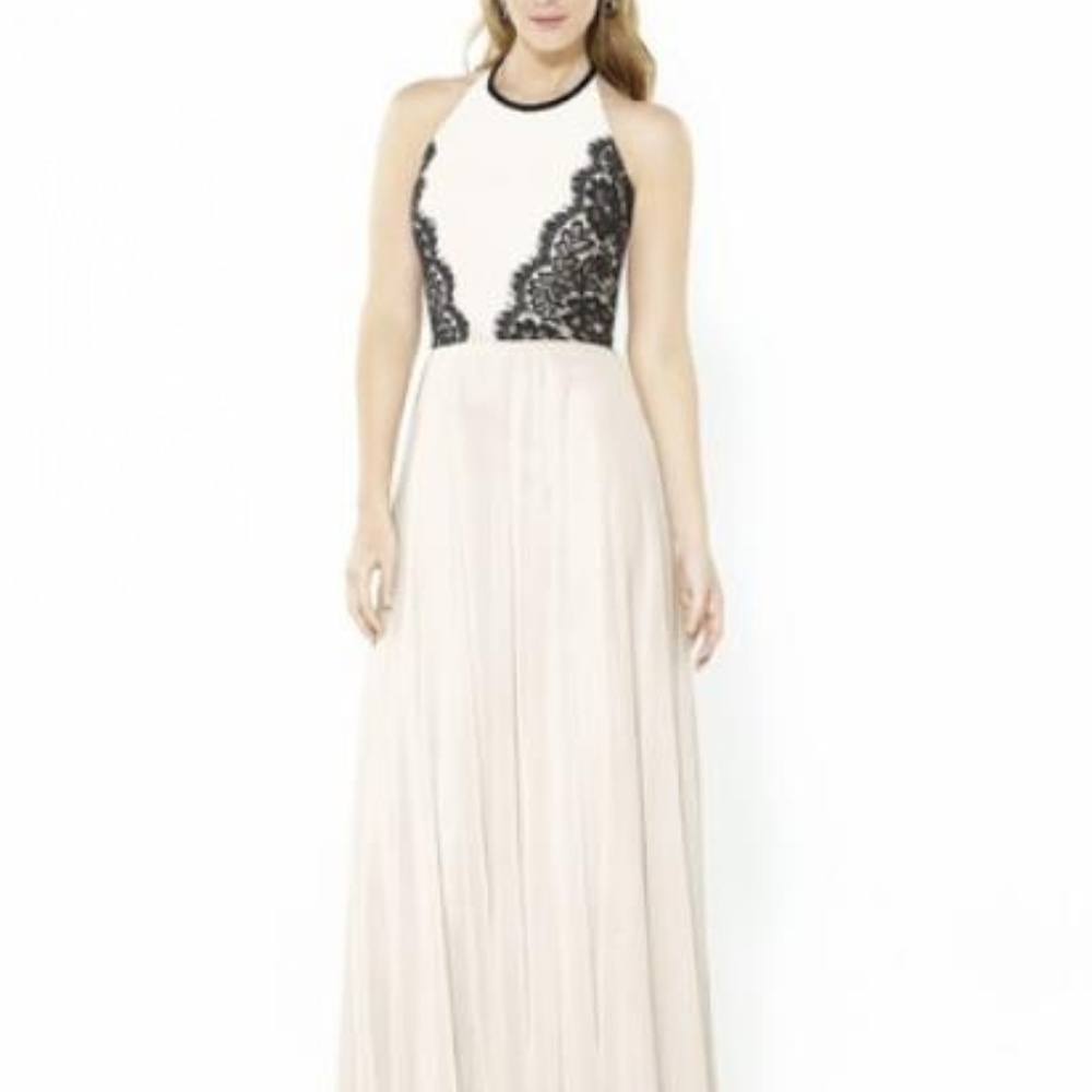After Six 6721..Special Occasion Dress...Ivory / Black...Siz 16...NWT