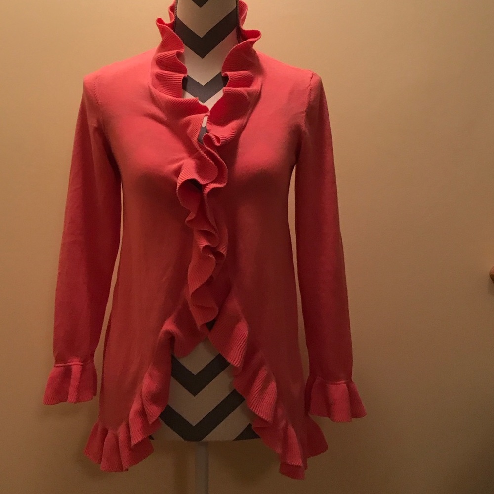 NWOT Lilly Pulitzer Ruffle Cardigan Size Small!