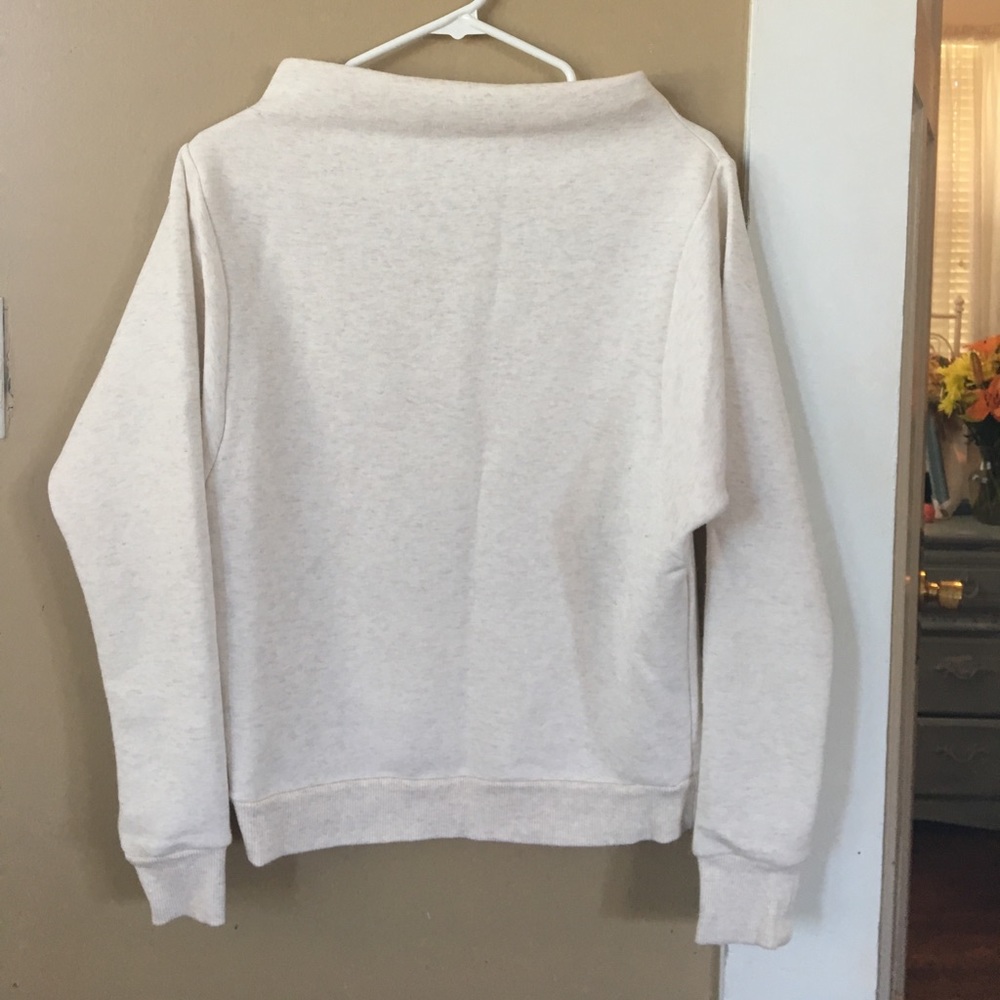 Anthropologie cream boatneck sweater