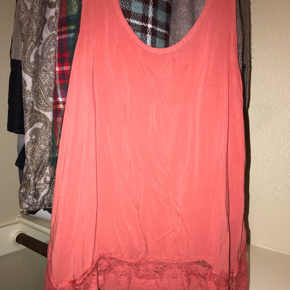 Peach Lace Top