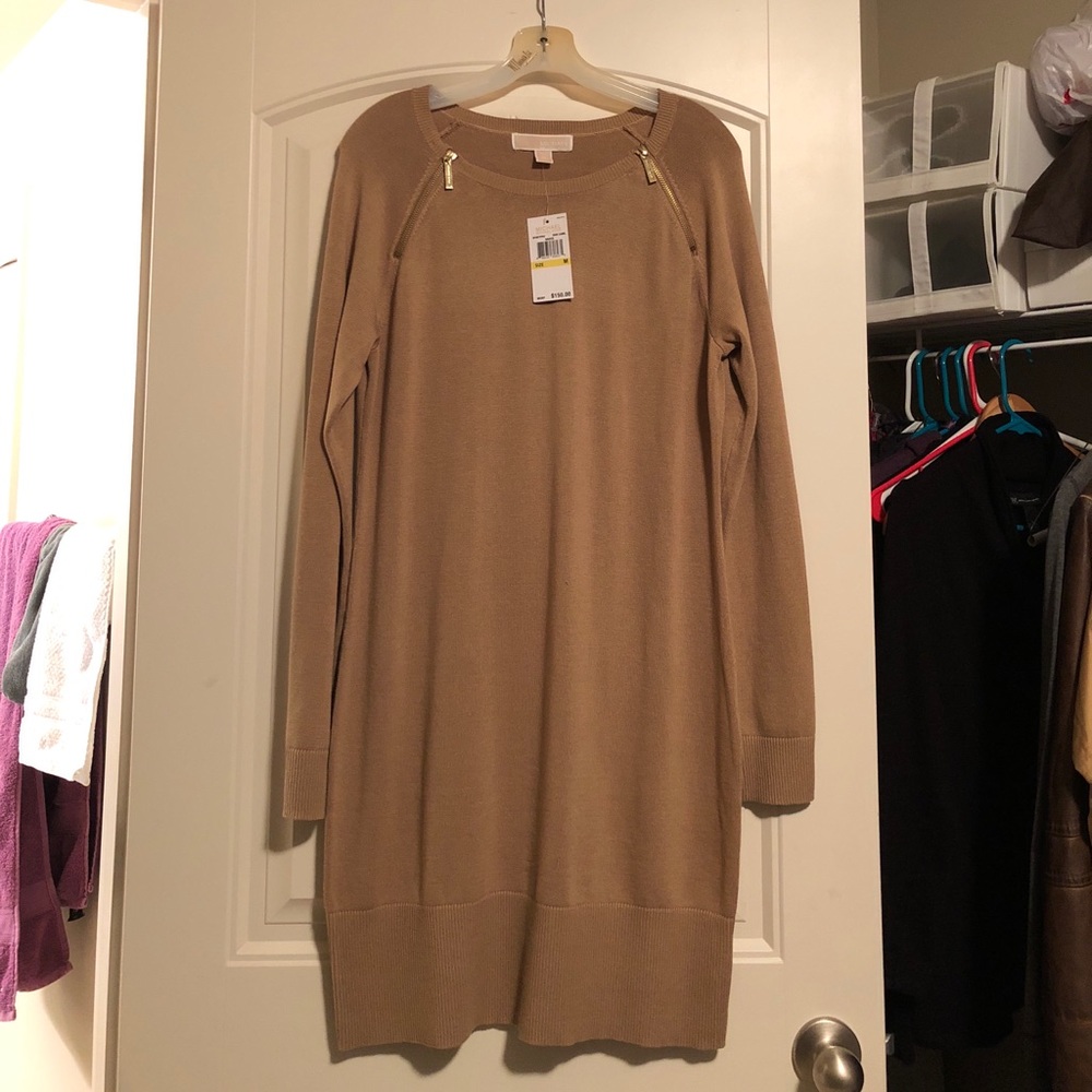 Michael Kors Beige Sweater Dress