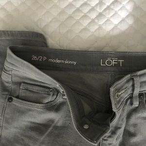 Loft Gray Skinny Jean Size 26P/2P
