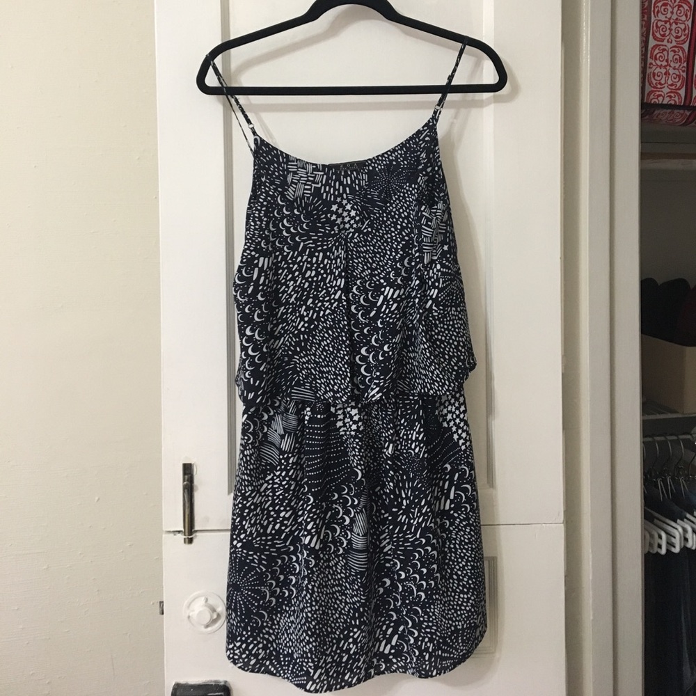 ZOA New York Print Flounce Mini Dress