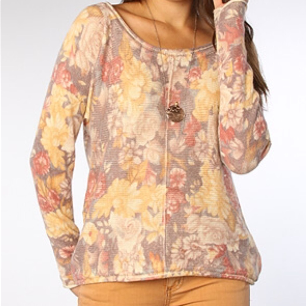 Free People Floral Sweater