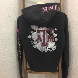 TEXAS A&M VS pink zip hoodie. Good used condition!