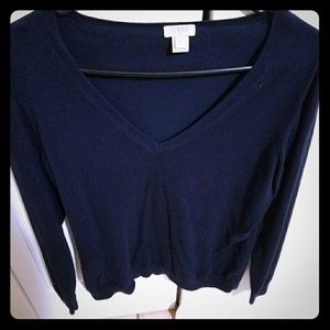Navy Blue J.Crew v-neck sweater