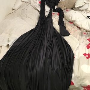 Butter by nada black satin dress