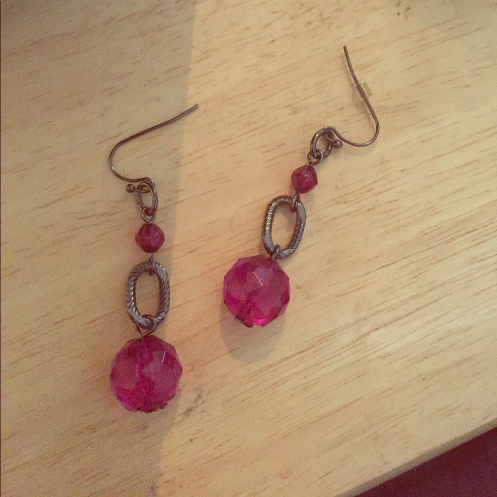 Beautiful fuschia earrings