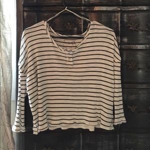 Free People crop stripe top