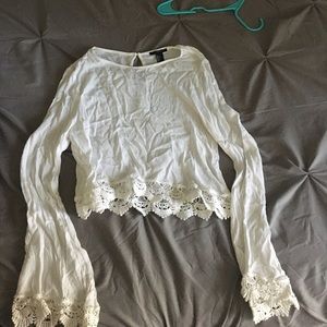 White long sleeve top