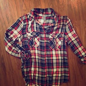 Charlotte Russe light flannel button down