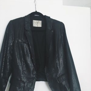 Free People Black Sequined Blazer