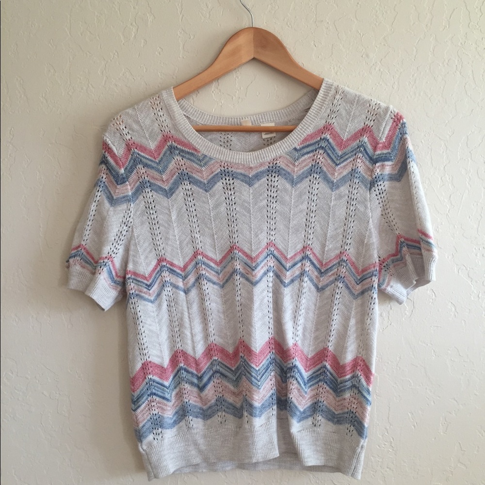Anthropologie Short Sleeve Knot Sweater