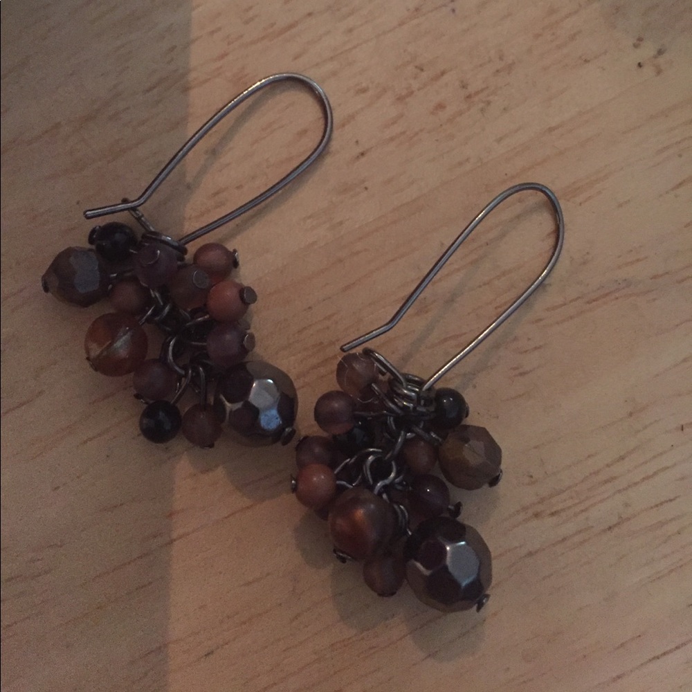 Dark and light brown earrings