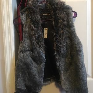 Fur vest from express