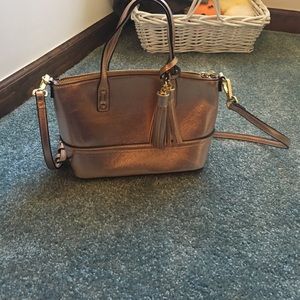 Rose gold crossbody bag