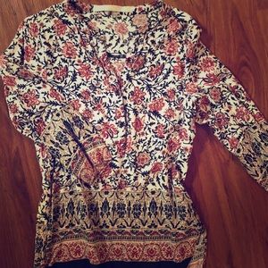 Stunning floral boho boutique blouse