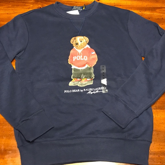 Polo RL Men's Bear Crew Neck Sweatshirt NWT - Picture 3 of 3
