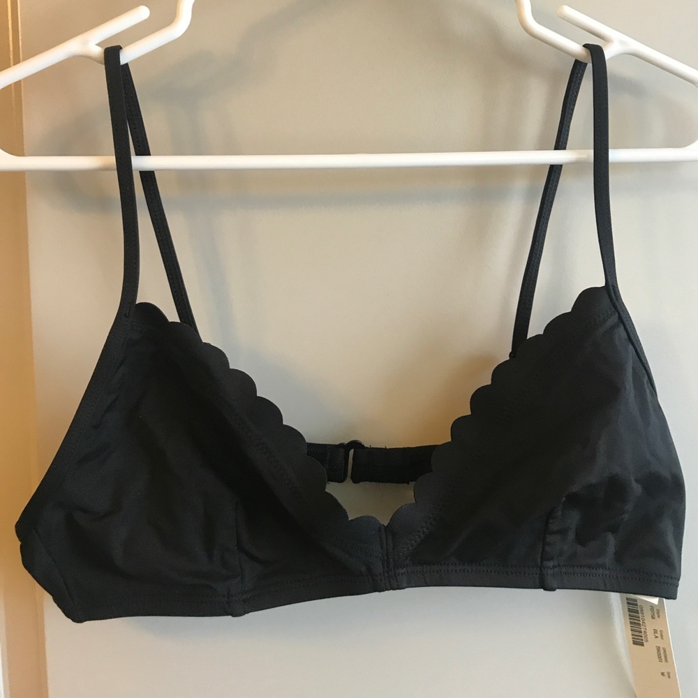 Brand new J.crew scalloped bikini top